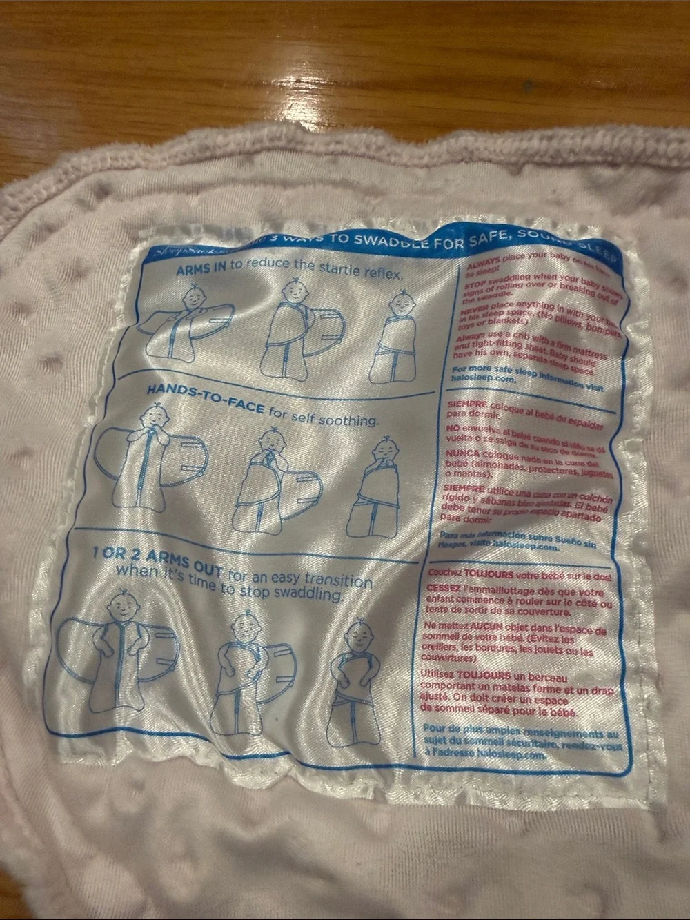 Halo fleece girls sleepsack swaddle size small (3/6 months ).